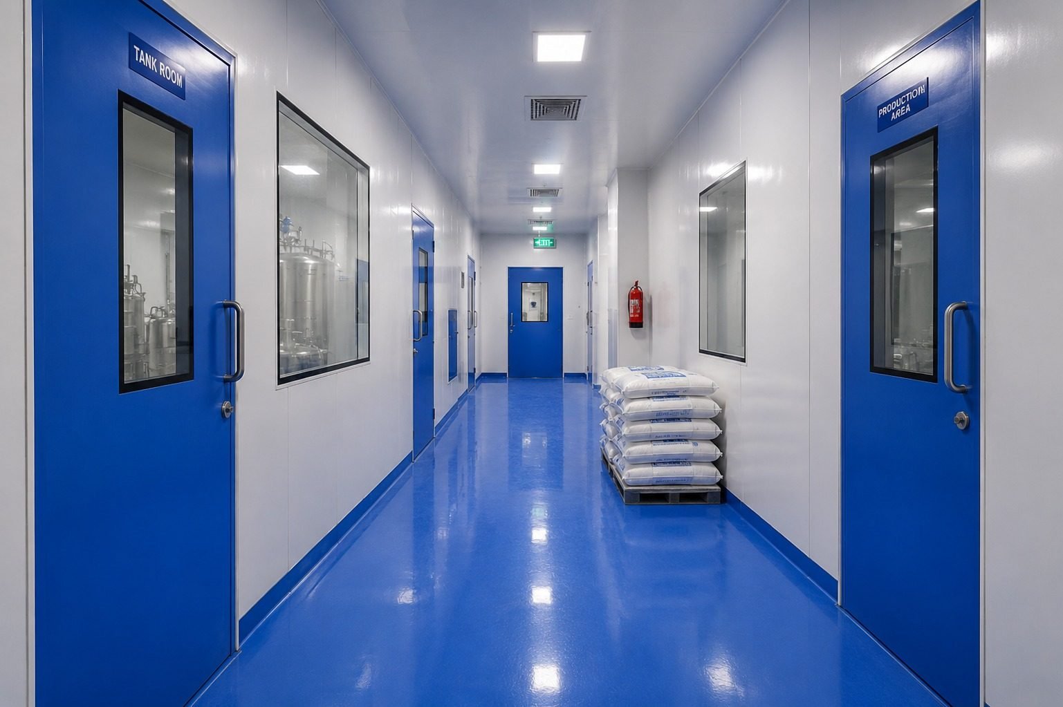 Clean room corridor
